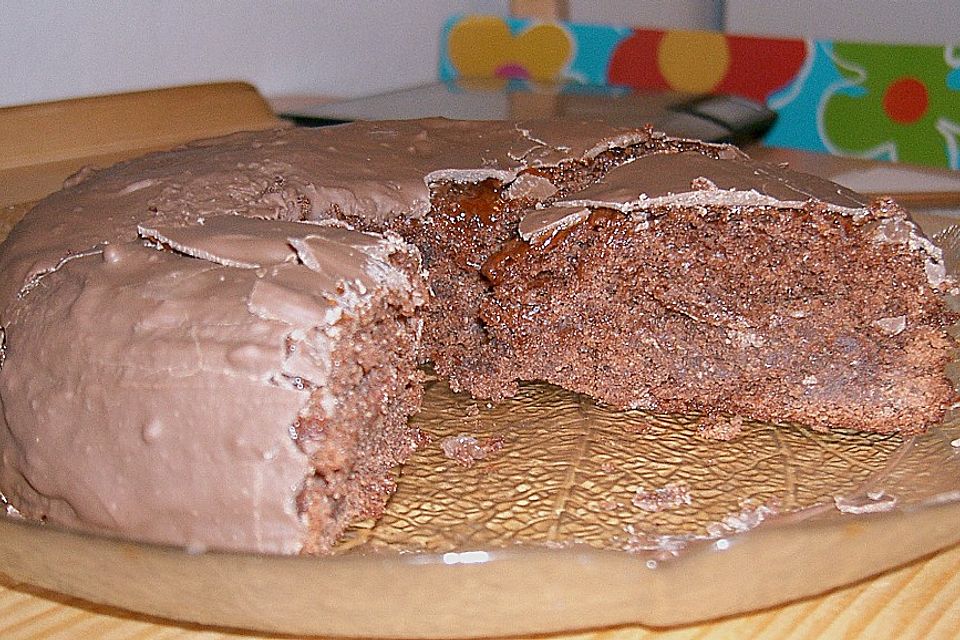 Schokoblechkuchen mit Zimt (ohne Butter, ohne Eier)