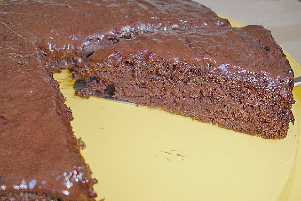 Schokoblechkuchen mit Zimt (ohne Butter, ohne Eier)