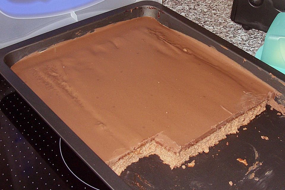 Schokoblechkuchen mit Zimt (ohne Butter, ohne Eier)