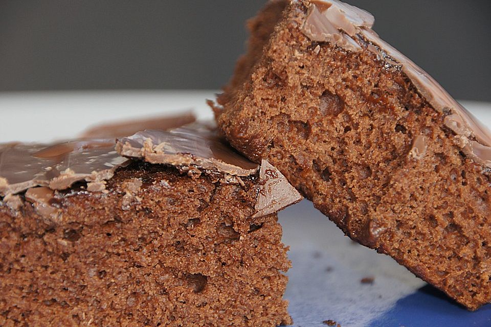 Schokoblechkuchen mit Zimt (ohne Butter, ohne Eier)