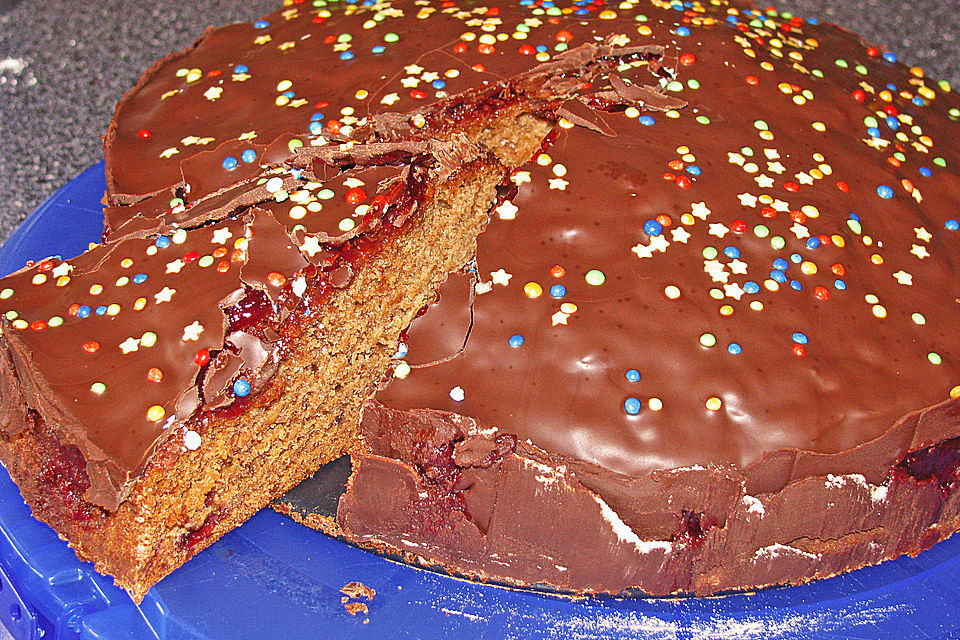 Schokoblechkuchen mit Zimt (ohne Butter, ohne Eier)