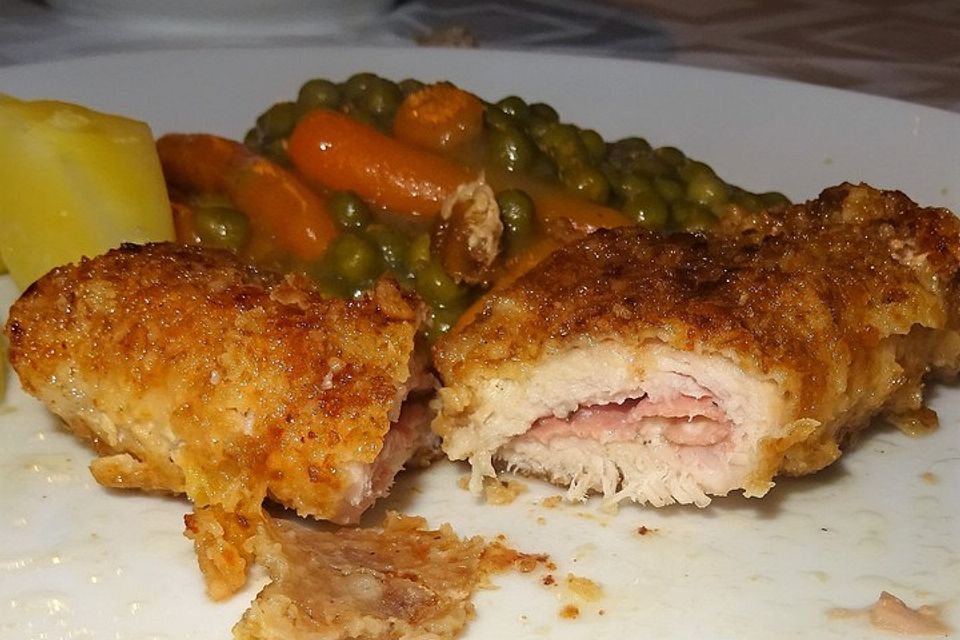 Cordon Bleu in Salzstangen-Panierung à la Didi