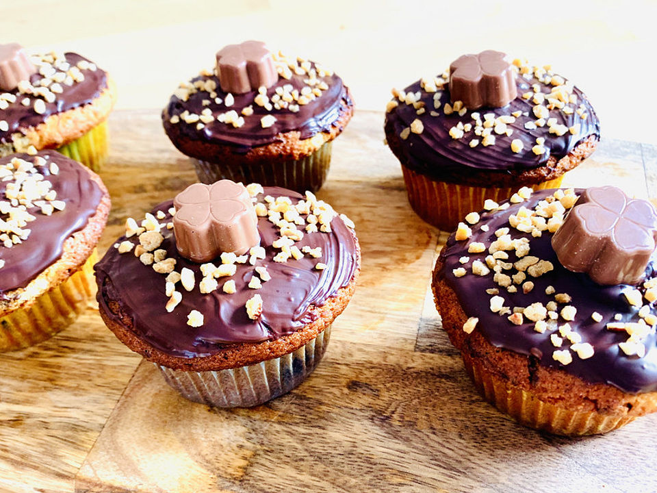 Eierlikor Bananenmuffins Mit Erdnussbutter Pralines Von Gabelchen1967 Chefkoch 