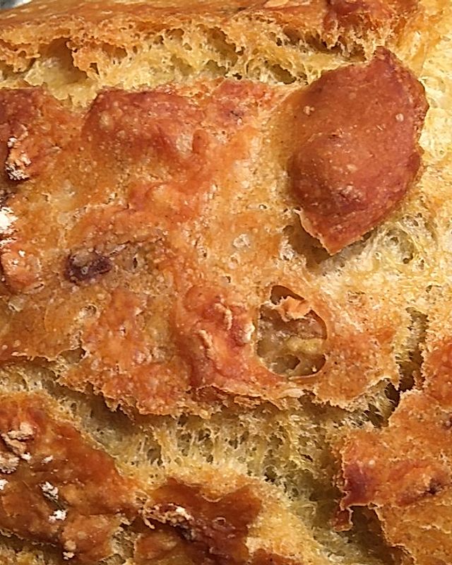 Brot ohne Kneten im Römertopf - no knead bread