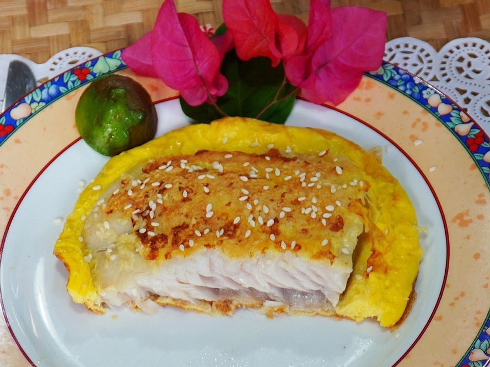 Fischfilet im Eimantel mit Sesamsamen von dieter_sedlaczek| Chefkoch