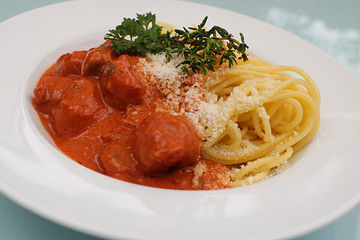 Pasta Con Salsiccia E Funghi Nudeln Mit Bratwurst Und Pilzen Von G Rex Chefkoch