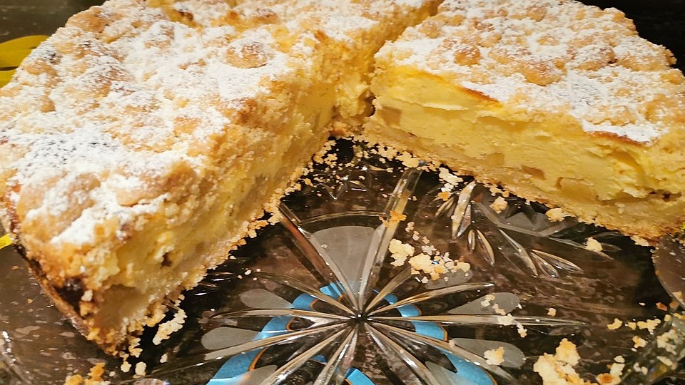 Feiner Apfelkuchen Mit Quarkfullung Von Kochbarchi Chefkoch