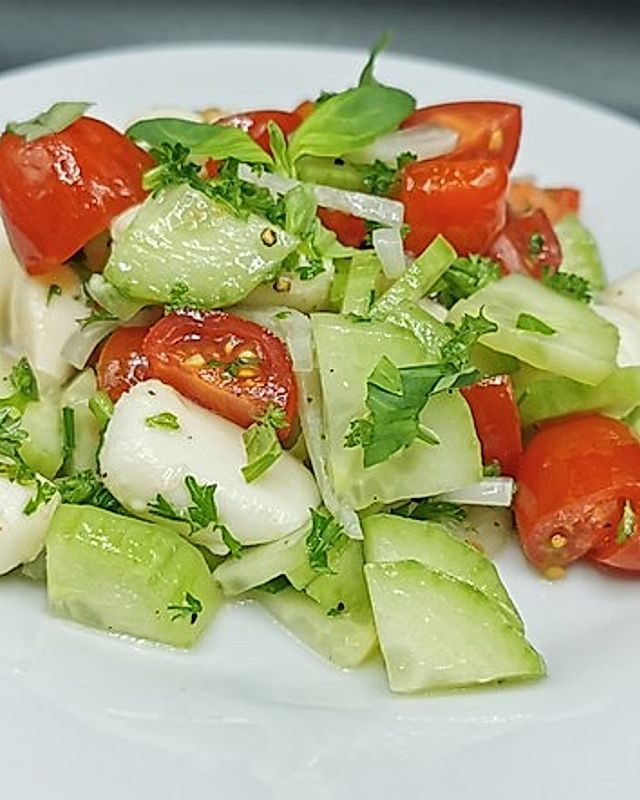 Gurken-Tomaten-Mozzarella-Salat
