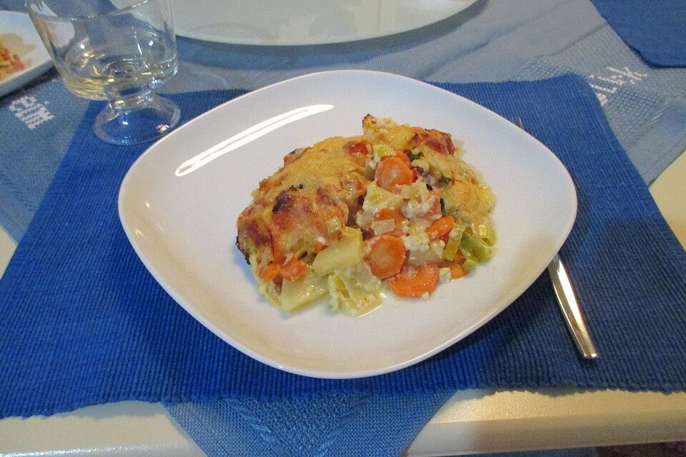 Mohrrüben-Kartoffel-Auflauf Mohrrüben-Kartoffel-Auflauf