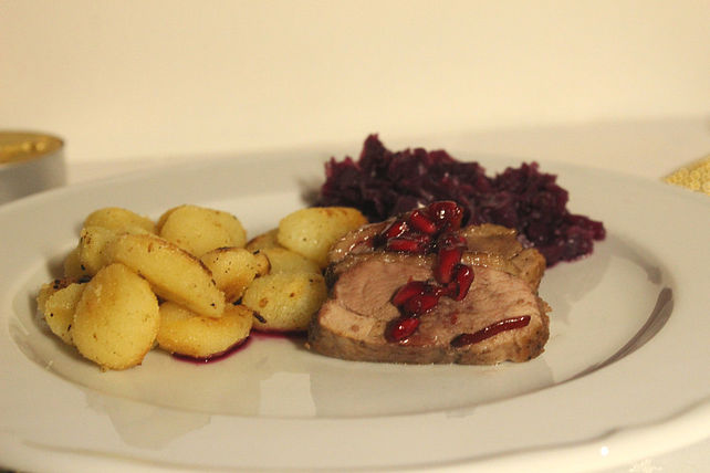 Entenbrust auf Apfelrotkohl mit Gnocchi von Haubndauchersschatzi| Chefkoch