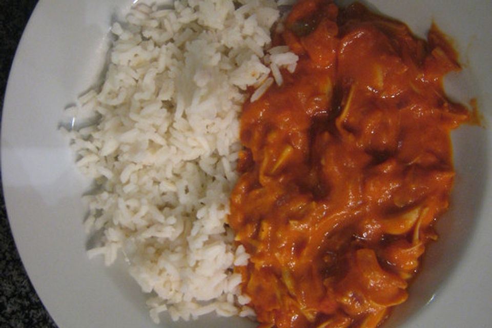 Vegetarisches indisches Butter-"Chicken" mit Jackfruit