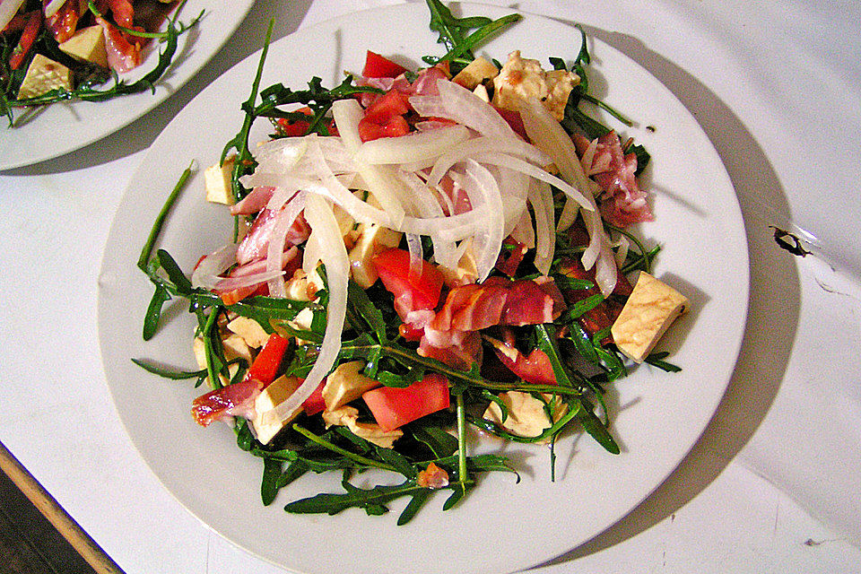 Italienischer Tomaten - Mozzarella - Salat mit Rucola