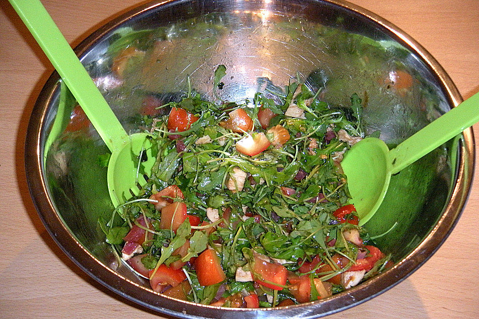 Italienischer Tomaten - Mozzarella - Salat mit Rucola