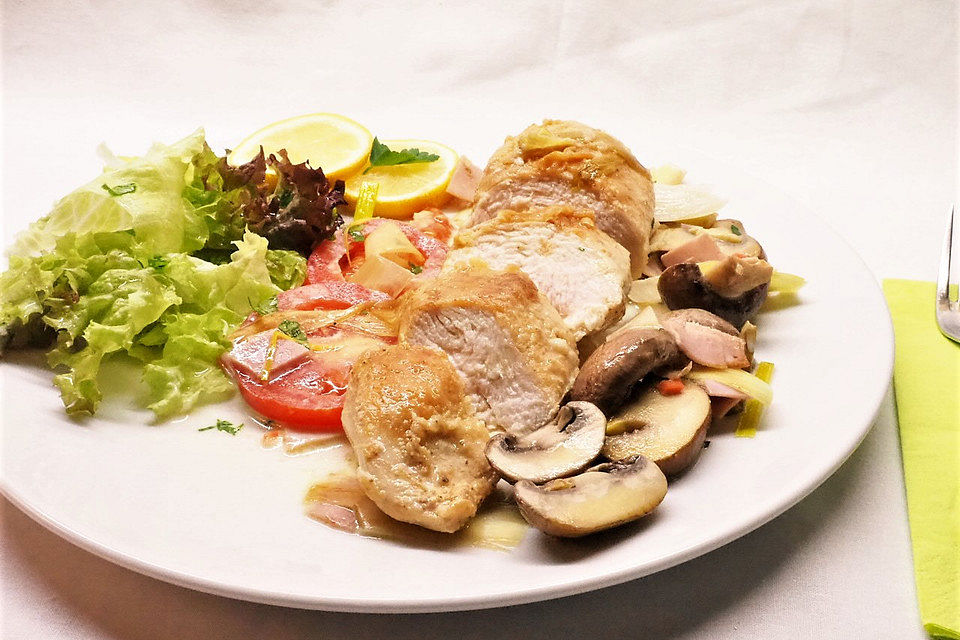 Hähnchenbrustfilets mit Champignons