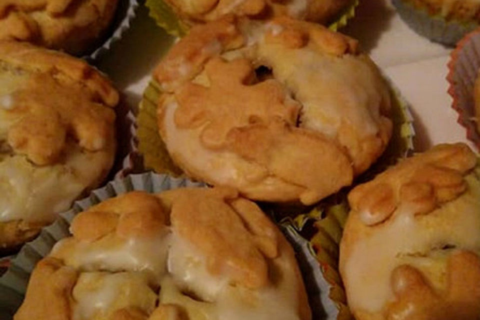 Gedeckte Apfelkuchenmuffins