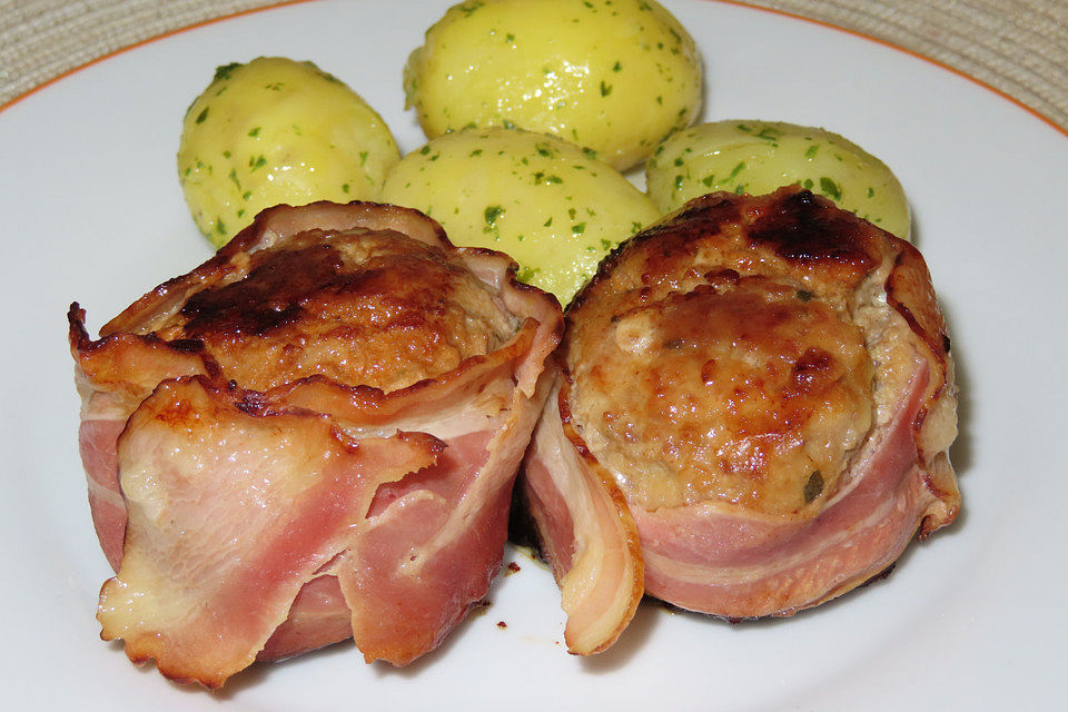 Hacksteaks mit Frischkäse