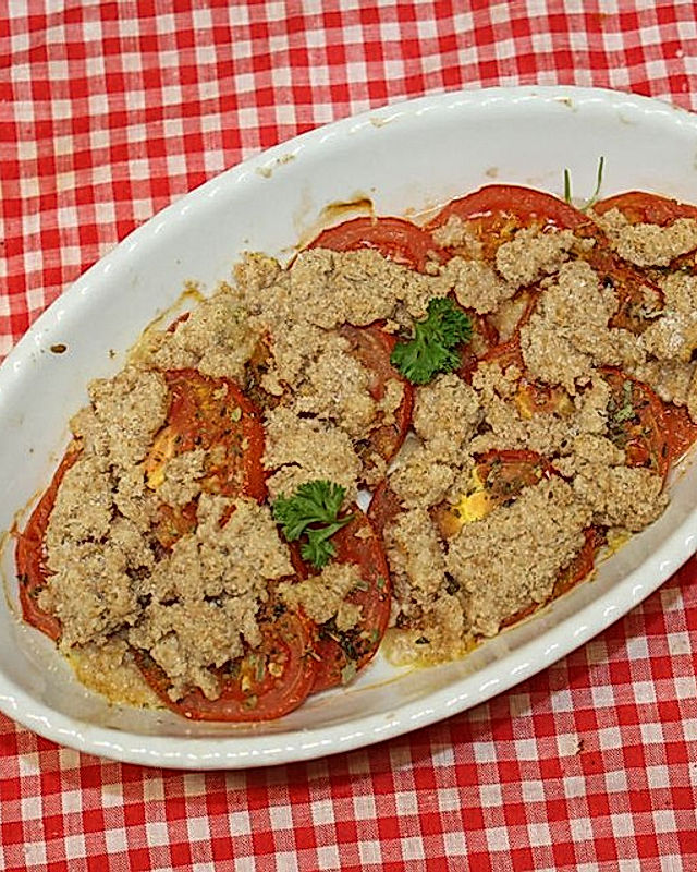 Tomaten-Oregano-Crumble