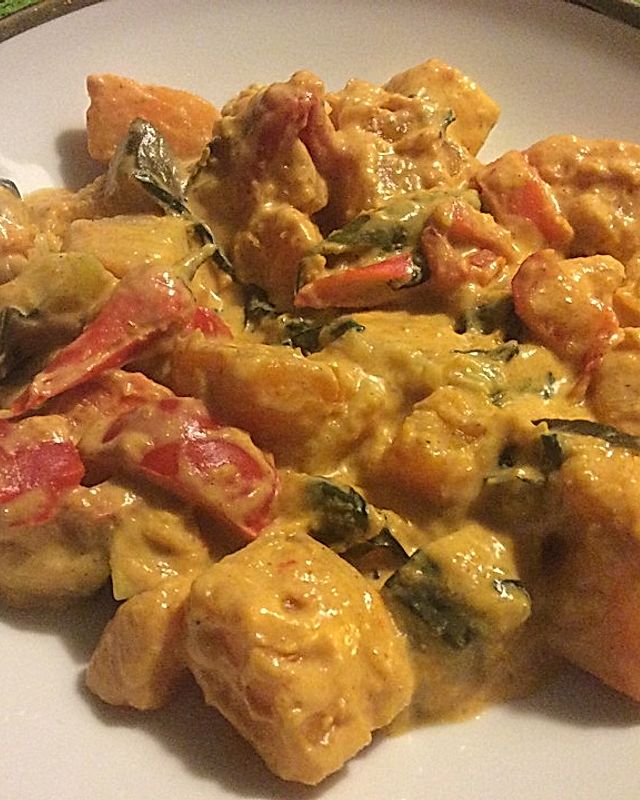 Thai Butternutcurry mit roter Currysauce