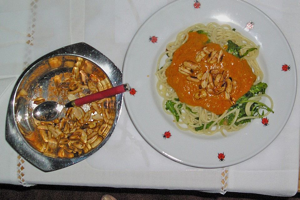 Spaghetti mit feiner Kürbissauce