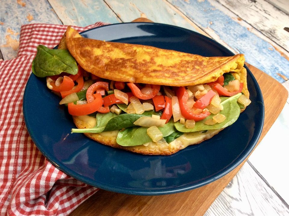 Veganes Omelett mit Bratgemüse von energybird| Chefkoch