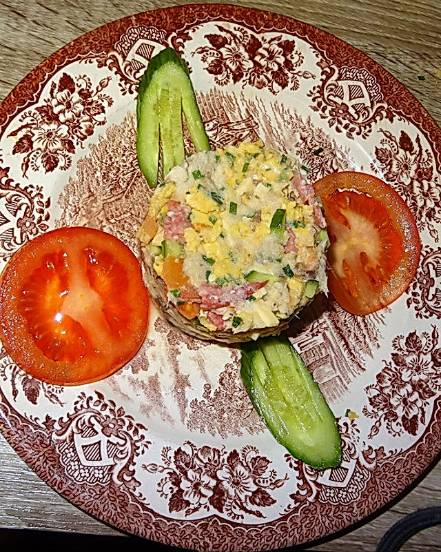 Salat von geräucherter Makrele und Rührei à la Didi