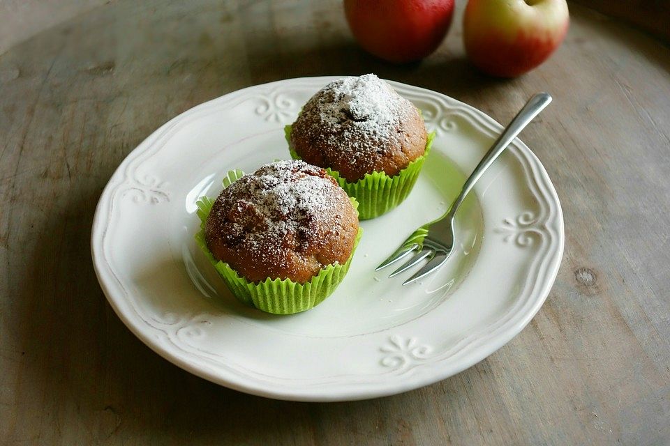 Apfel - Marzipan - Muffins