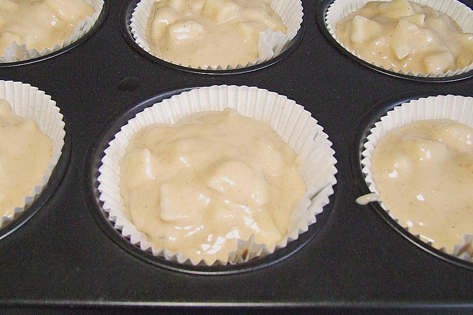 Apfel - Marzipan - Muffins