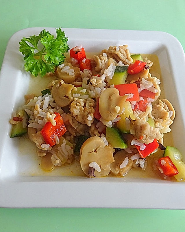 Reispfanne mit Gemüse & Hackfleisch