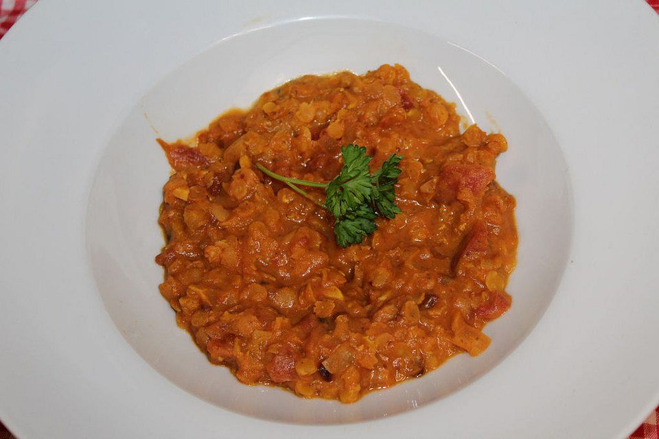 Rote Linsensuppe mit Ingwer à la Gabi