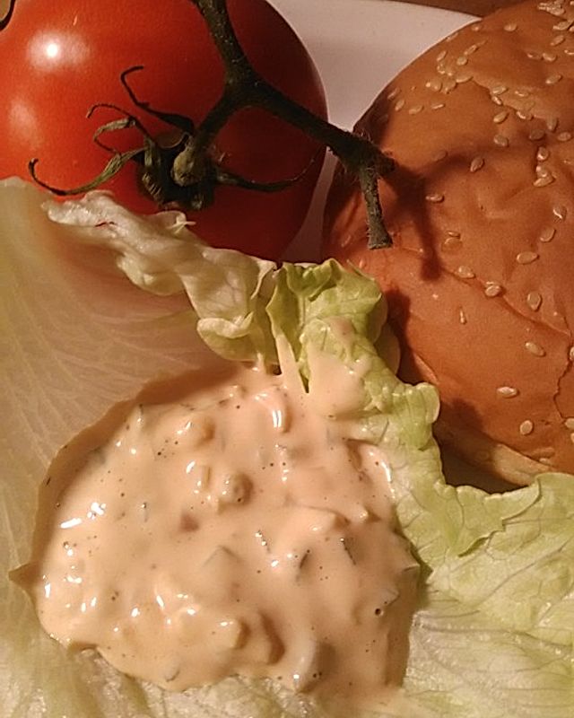 Hamburger- & Cheeseburger-Sauce auf Gurken-Relish-Basis