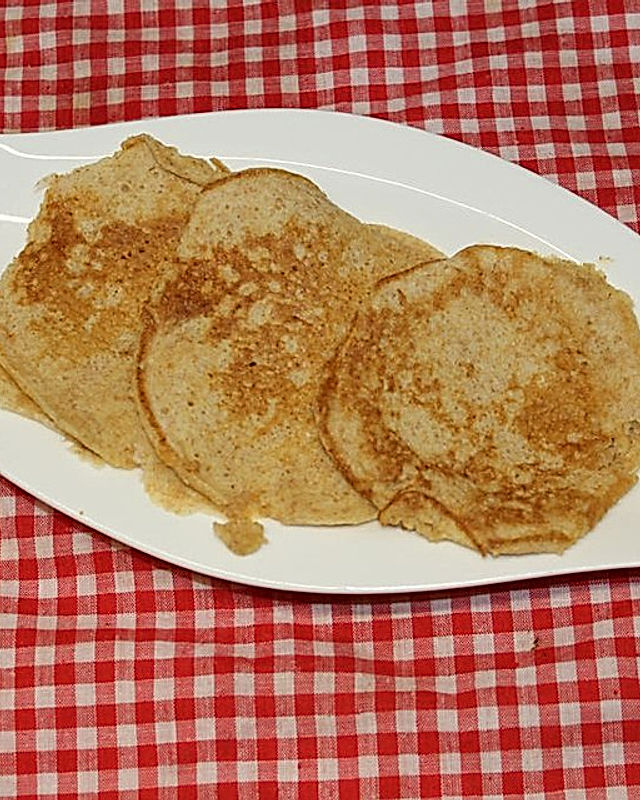 Pancakes mit Johghurt, Proteinpulver und Dinkelmehl