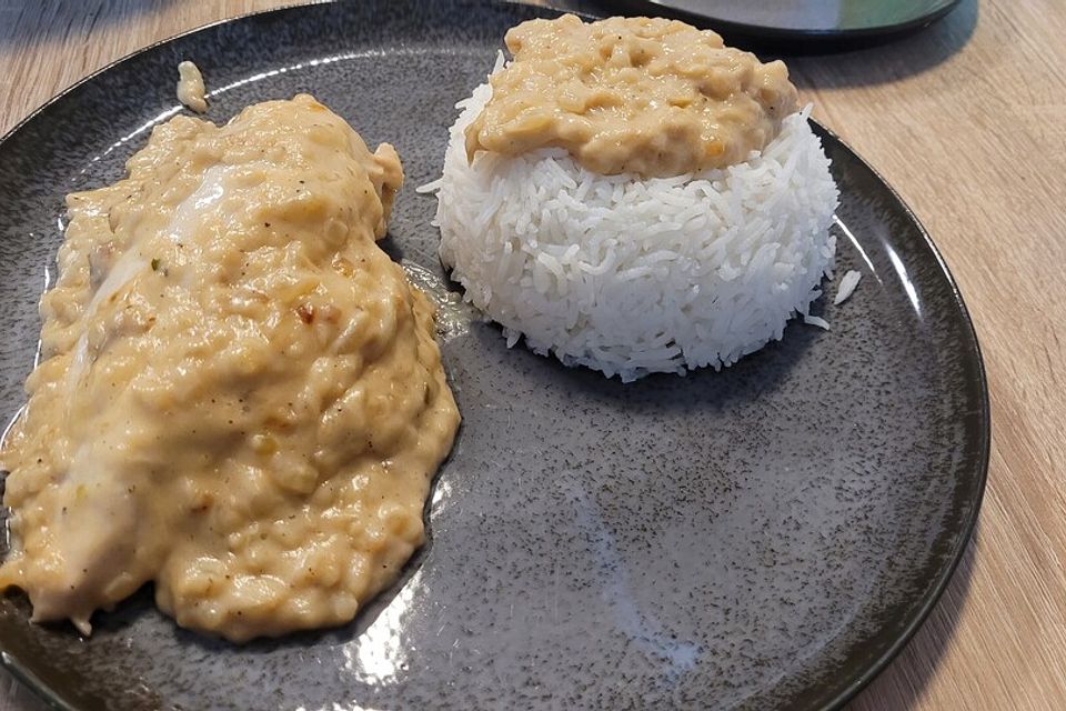 Zwiebel-Sahne-Hähnchen