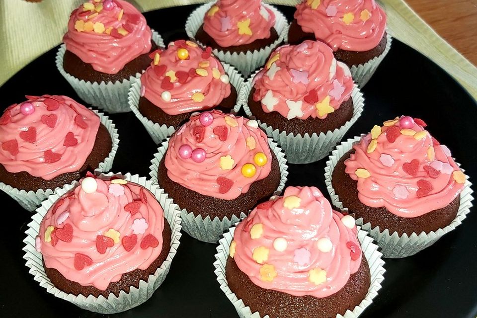 Valentinstags-Cupcakes