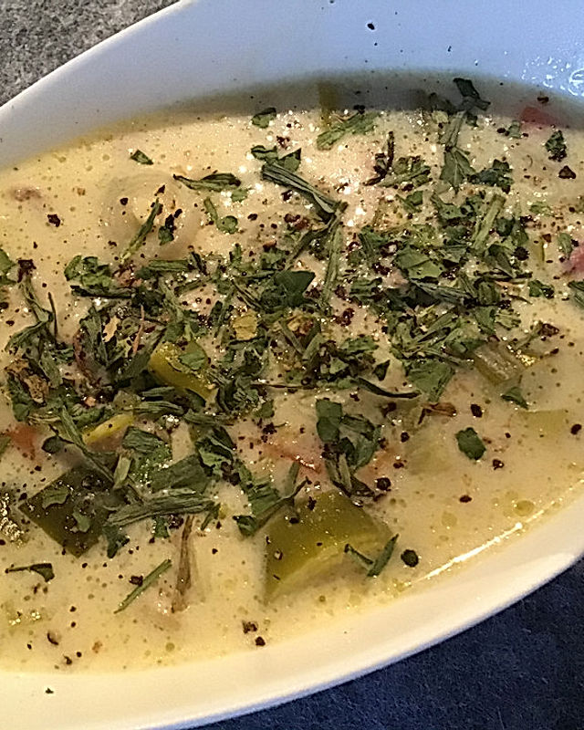 Käse-Lauch-Suppe mal anders nach Fiefhusener Art