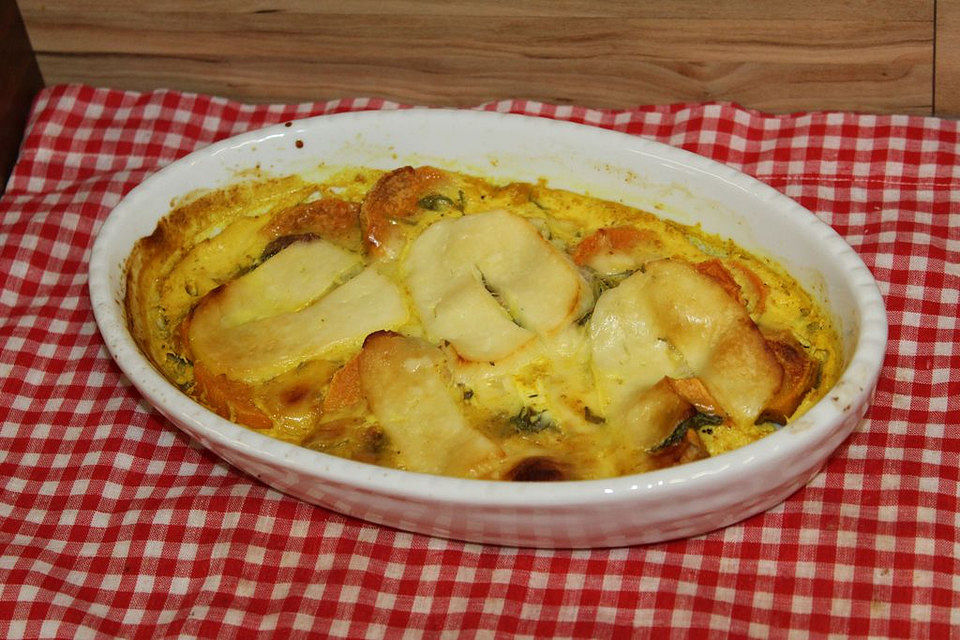 Süßkartoffelgratin