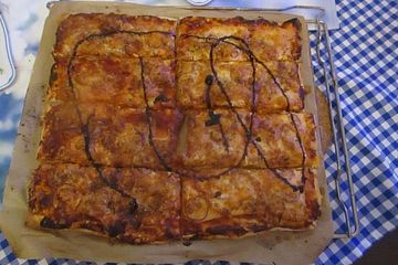 Lachs-Pizza