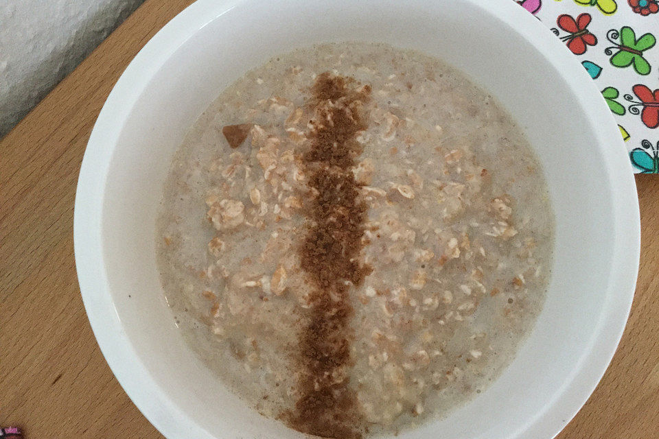 Haferbrei bzw. Porridge mit Apfel