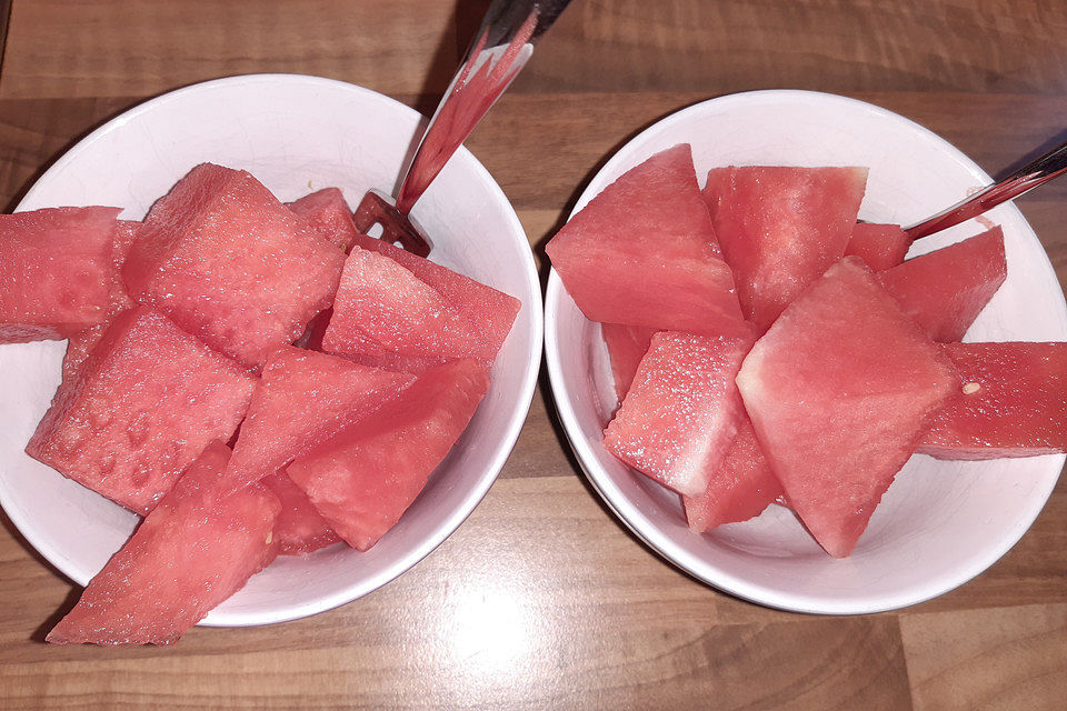 Wassermelone mit Salz