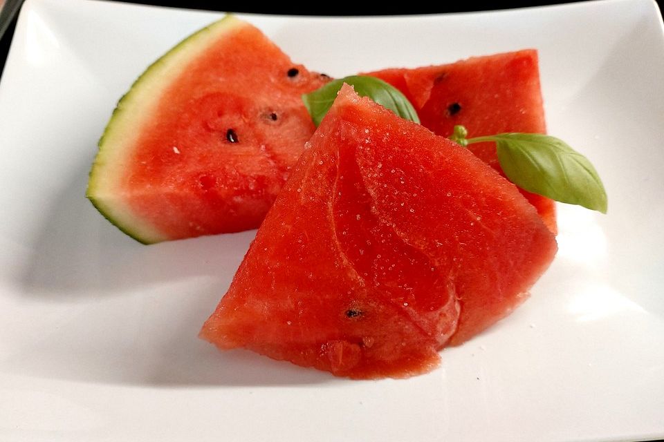 Wassermelone mit Salz