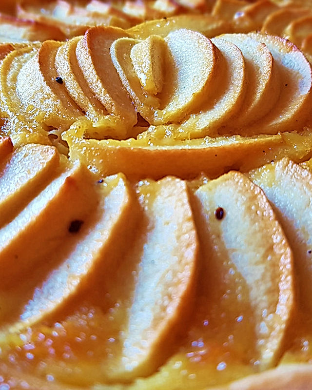 Kleiner feiner Apfelkuchen mit Mürbteig "Pâte à foncer"