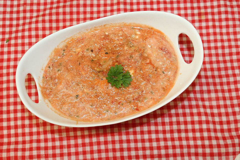 Frische selbsgemachte Tomatensoße