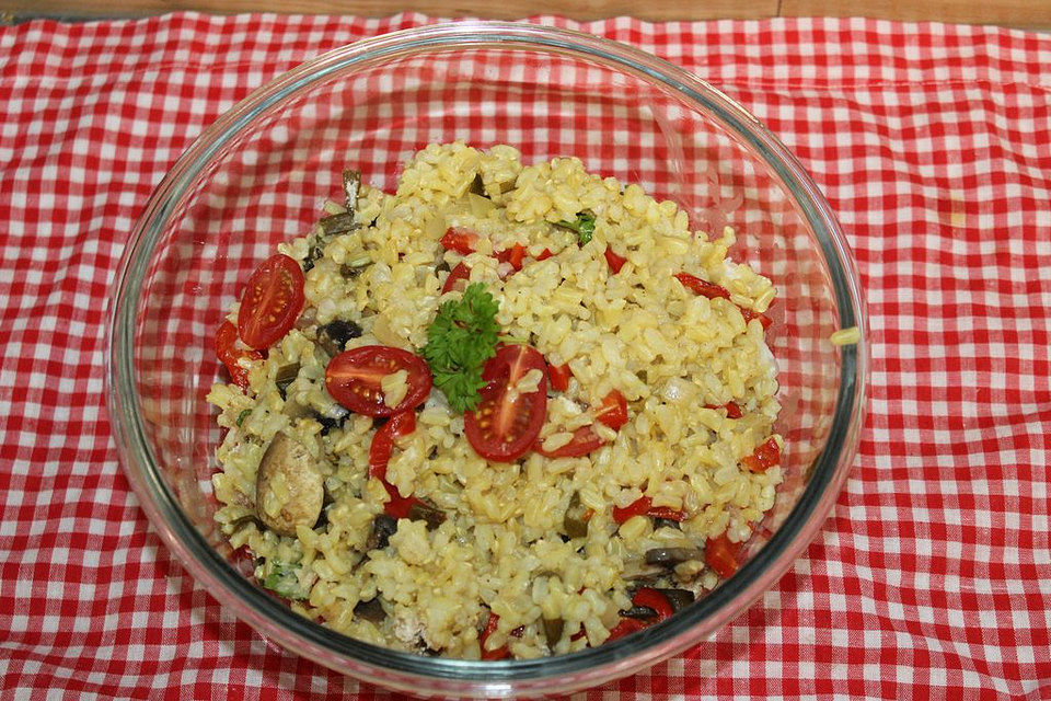 Risotto mit Champignons und Paprika