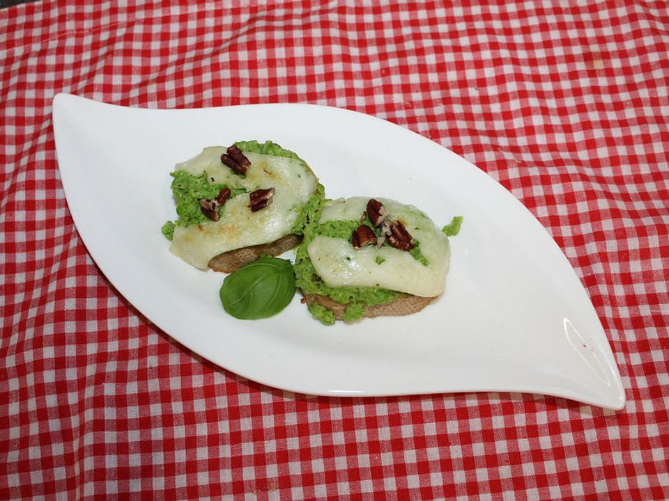 Bruschetta mit Erbsen und Mozzarella von dodith| Chefkoch