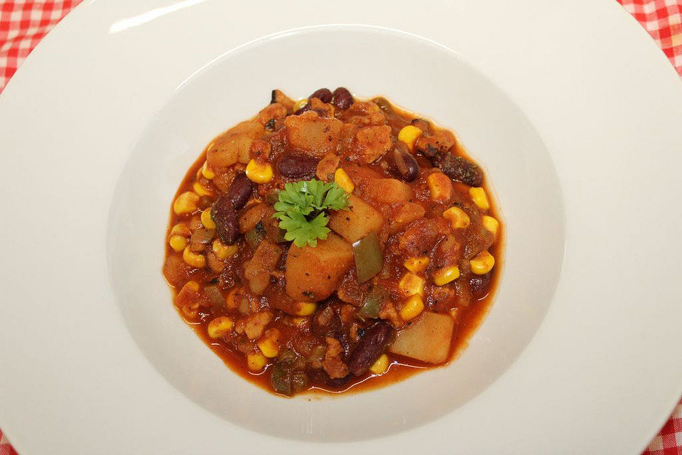 Chili con Carne mit Kartoffeln