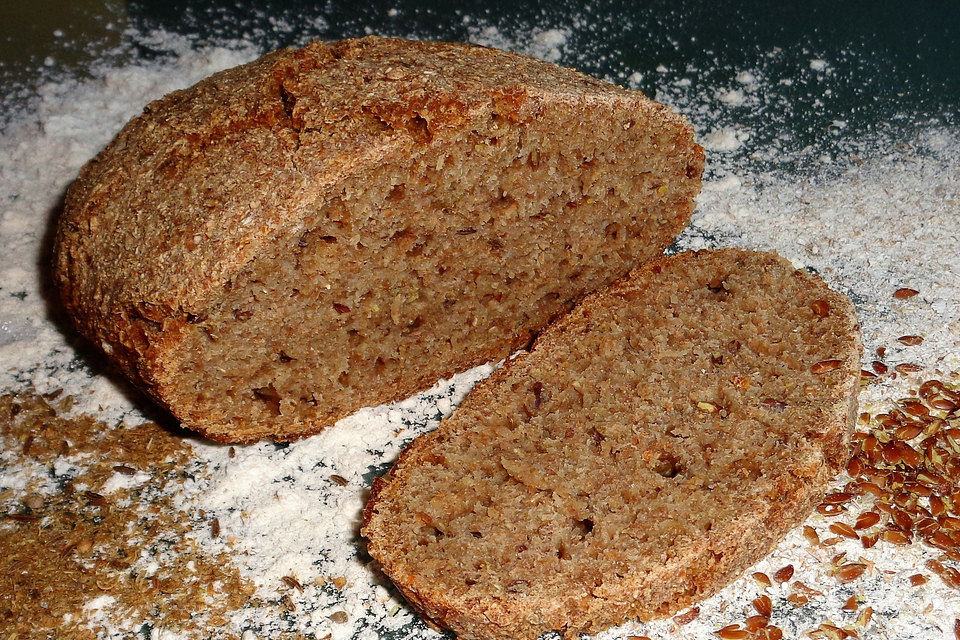 Wasserkefir-Brot mit Vollkornroggen und Dinkel