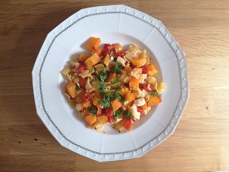 Nudelauflauf mit Kürbis und Paprika von Mom_cooks| Chefkoch