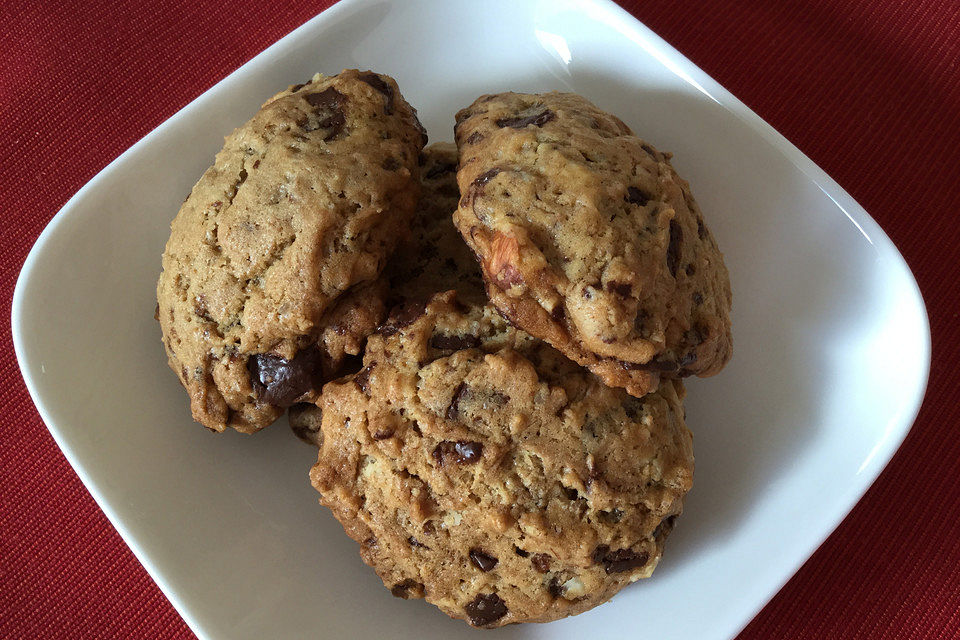 American Chocolate Chip Cookies mit Dinkelvollkornmehl