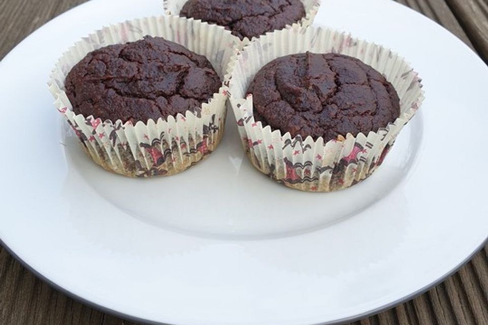 Schokoladen-Muffins ohne Zucker und Mehl