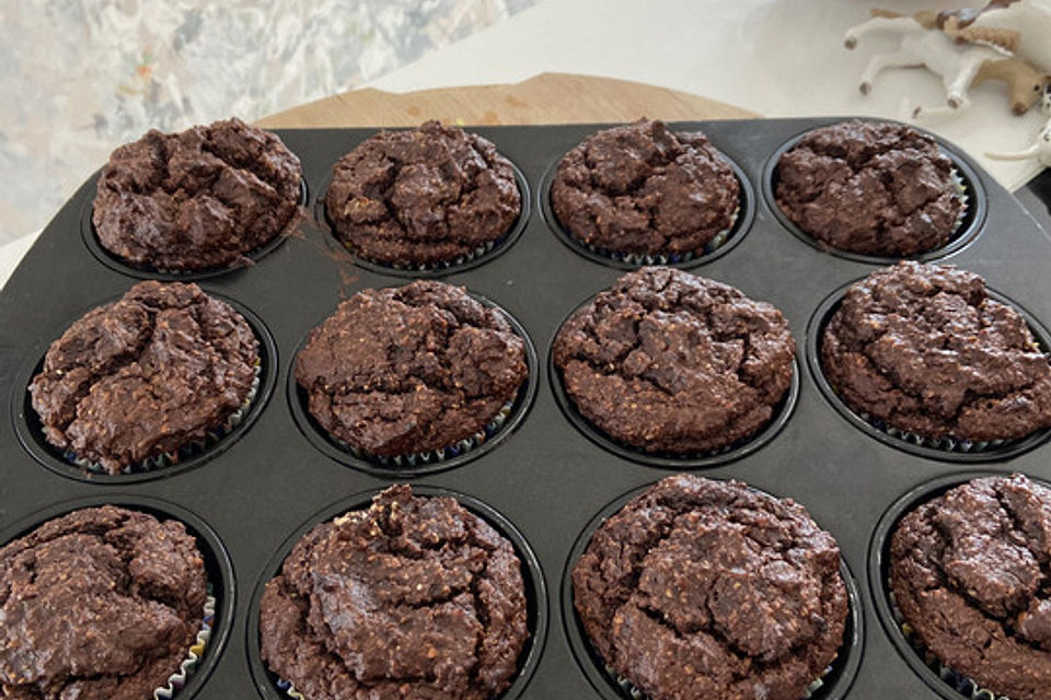 Schokoladen-Muffins ohne Zucker und Mehl