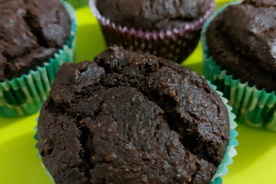 Schokoladen-Muffins ohne Zucker und Mehl